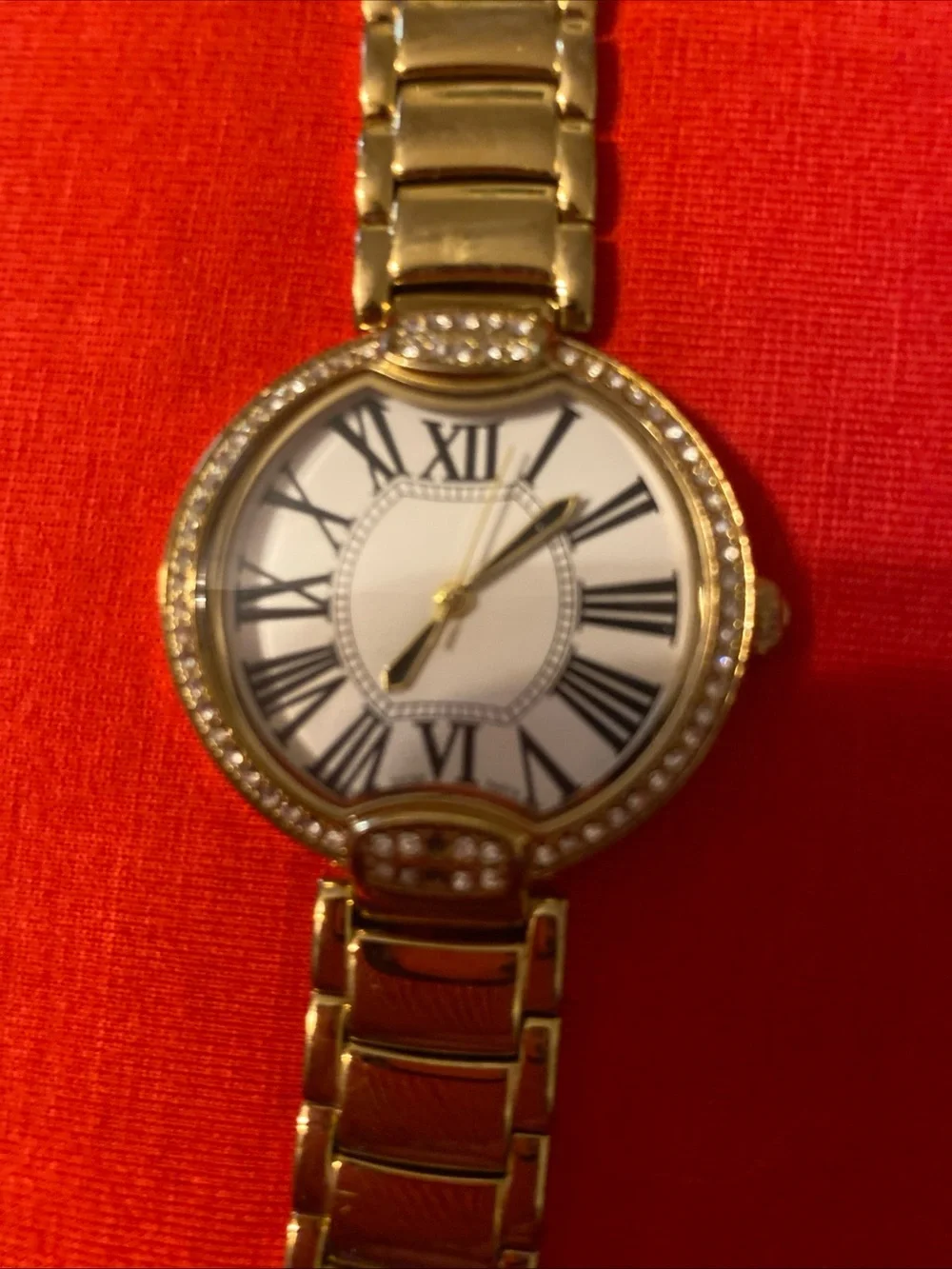 Classic Gold-Tone Women’s Watch with Roman Dial